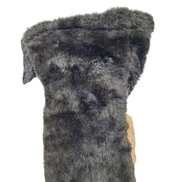 Vintage Leather Mittens With Black Shearling ? For Cold Weather Unisex Mens Wome - Picture 11 of 13